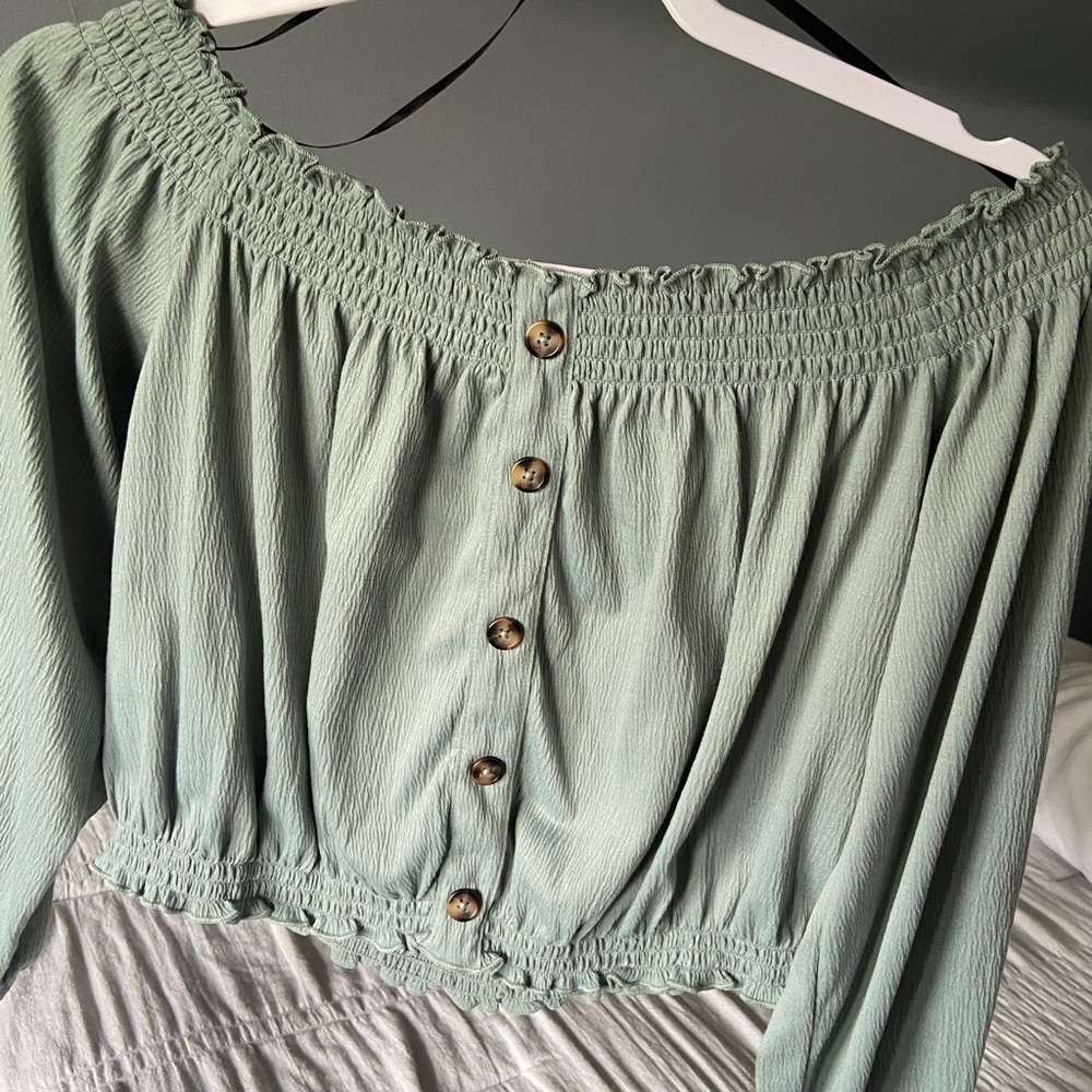 H&M off the should crop top